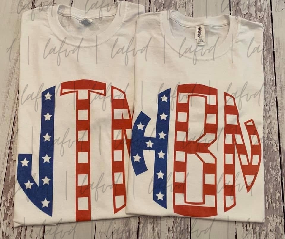 Patriotic Monogram Tee